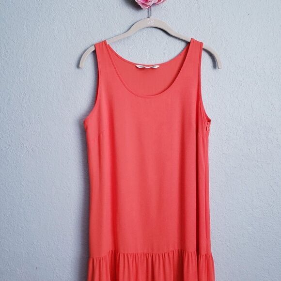 Elizabeth & James Orange Tiered Maxi Dress - Picture 4 of 7